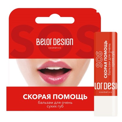 Belor Design Бальзам  для очень сухих губ СКОРАЯ ПОМОЩЬ прозрачный 4г