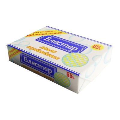 Гомельский жировой комбинат Мыло хозяйственное твердое БЛЕСТЕР 65% для стирки и удаления пятен 125г 