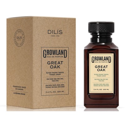 Dilis Growland Парфюмерная вода мужская Great Oak 100мл
